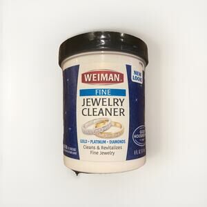 Gentle Jewelry Cleaner Liquid with Brush - Revive Shine of Gold, Diamonds & Gems